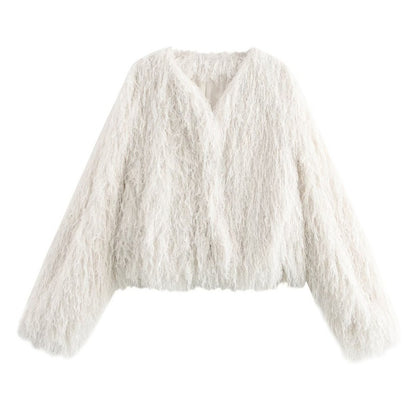 Metallic Color Fringe Trim Jacket For Women All Products