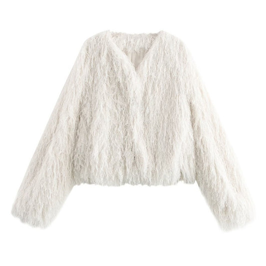 Metallic Color Fringe Trim Jacket Coat For Women All Products
