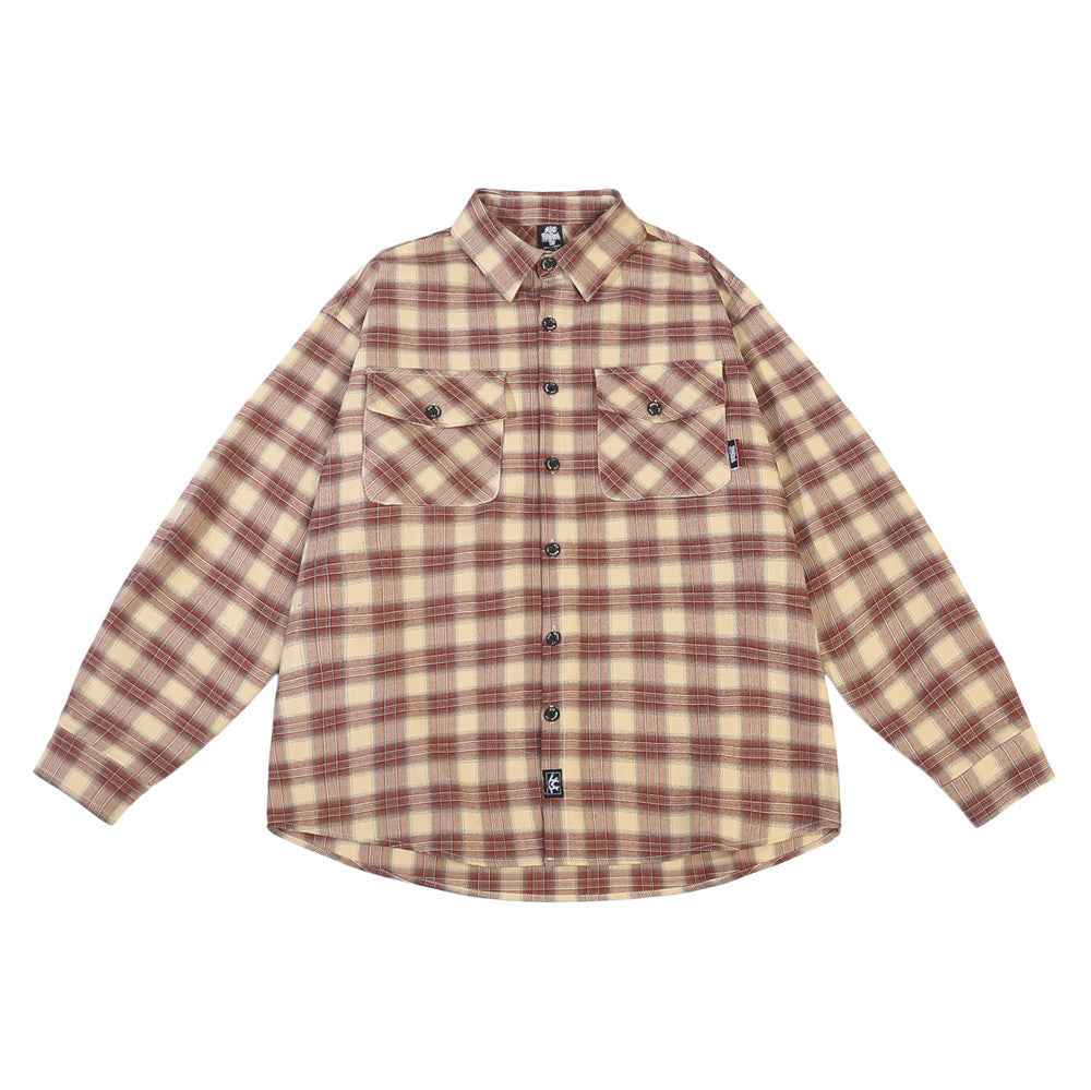 American Retro Plaid Shirt For Men null