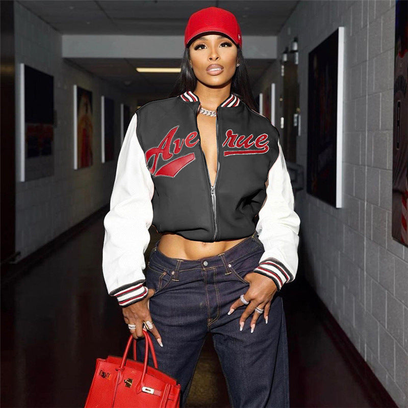 Embroidery Fit Patchwork Jacket For Women MuddyStock