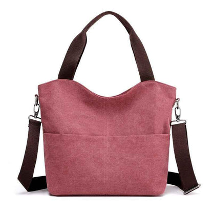Women's shoulder canvas bag Purple Coffee All Products