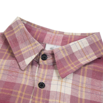 Loose Plaid Long Sleeve Shirt For Men And Women MuddyStock