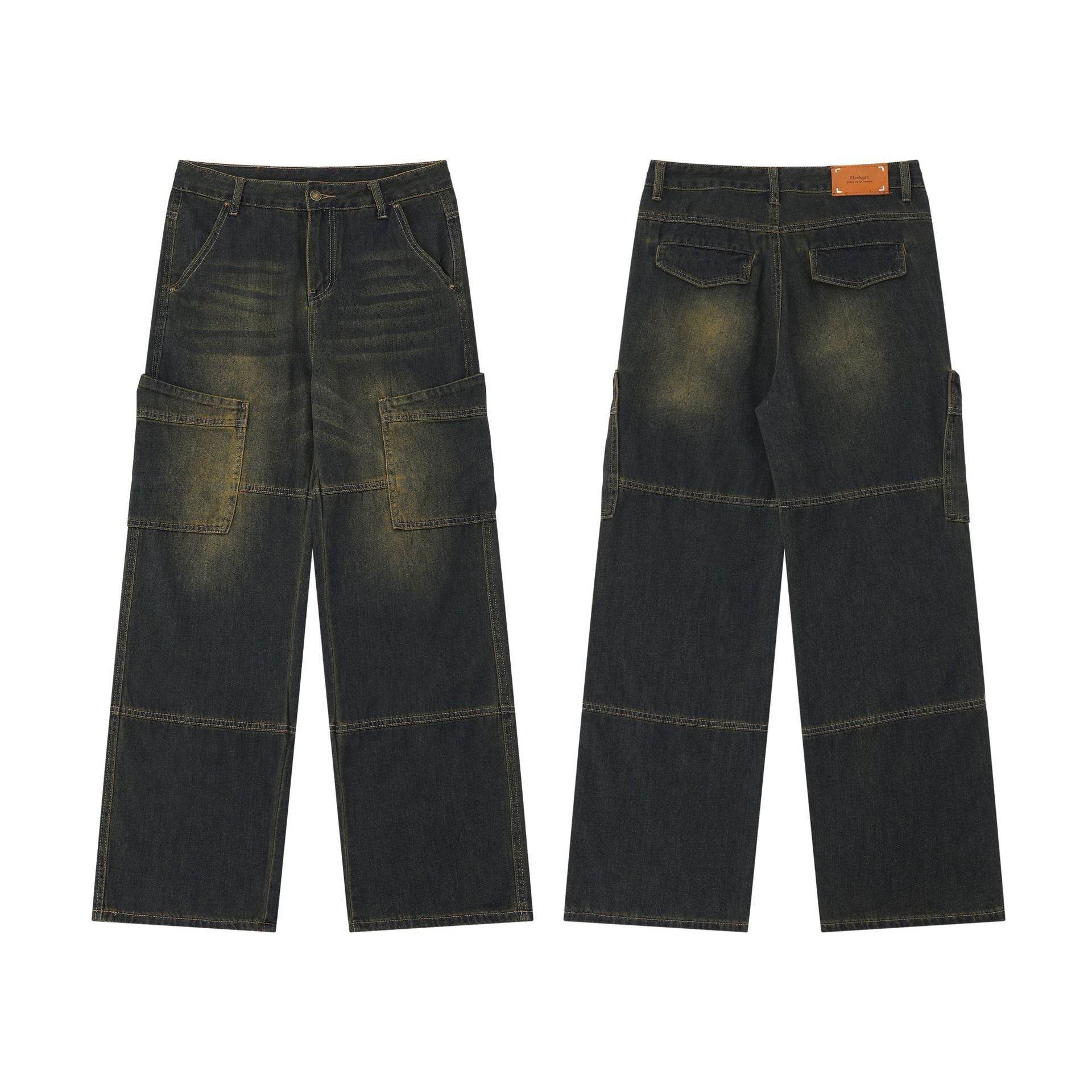 American Retro Wide Leg Jeans For Women MuddyStock