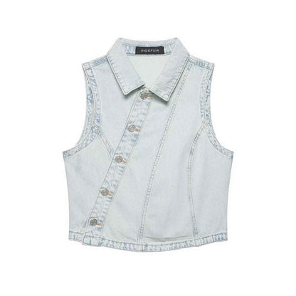 Street denim vest+jeans set for women | MuddyStock Originals