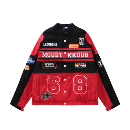 Detachable color blocking splicing jacket for men and women | MuddyStock originals Red MuddyStock