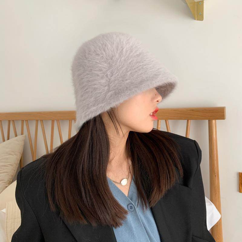 Women's warm hat autumn and winter Grey M MuddyStock
