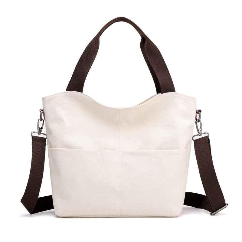 Women's shoulder canvas bag Beige All Products