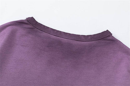 Hollow Round Neck Long Sleeve T-shirt Women MuddyStock
