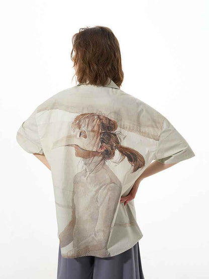 Casual Graphic Print Versatile Short Sleeve Shirt For Women MuddyStock