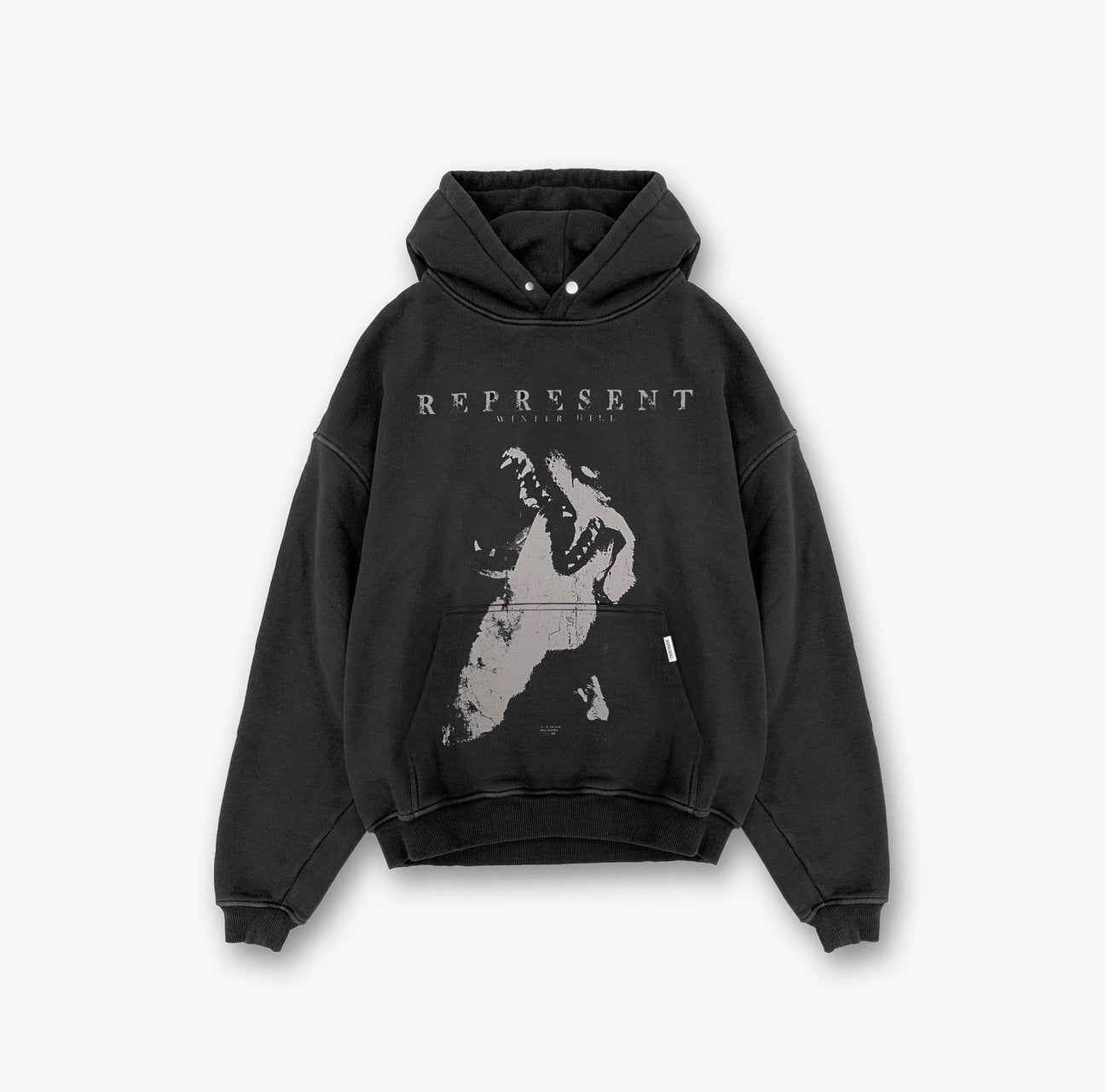Men's Printed Hoodie Black MuddyStock