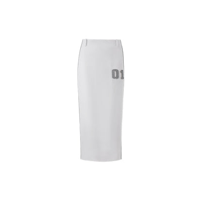 Retro Sports Casual Color Contrast Skirt For Women White All Products