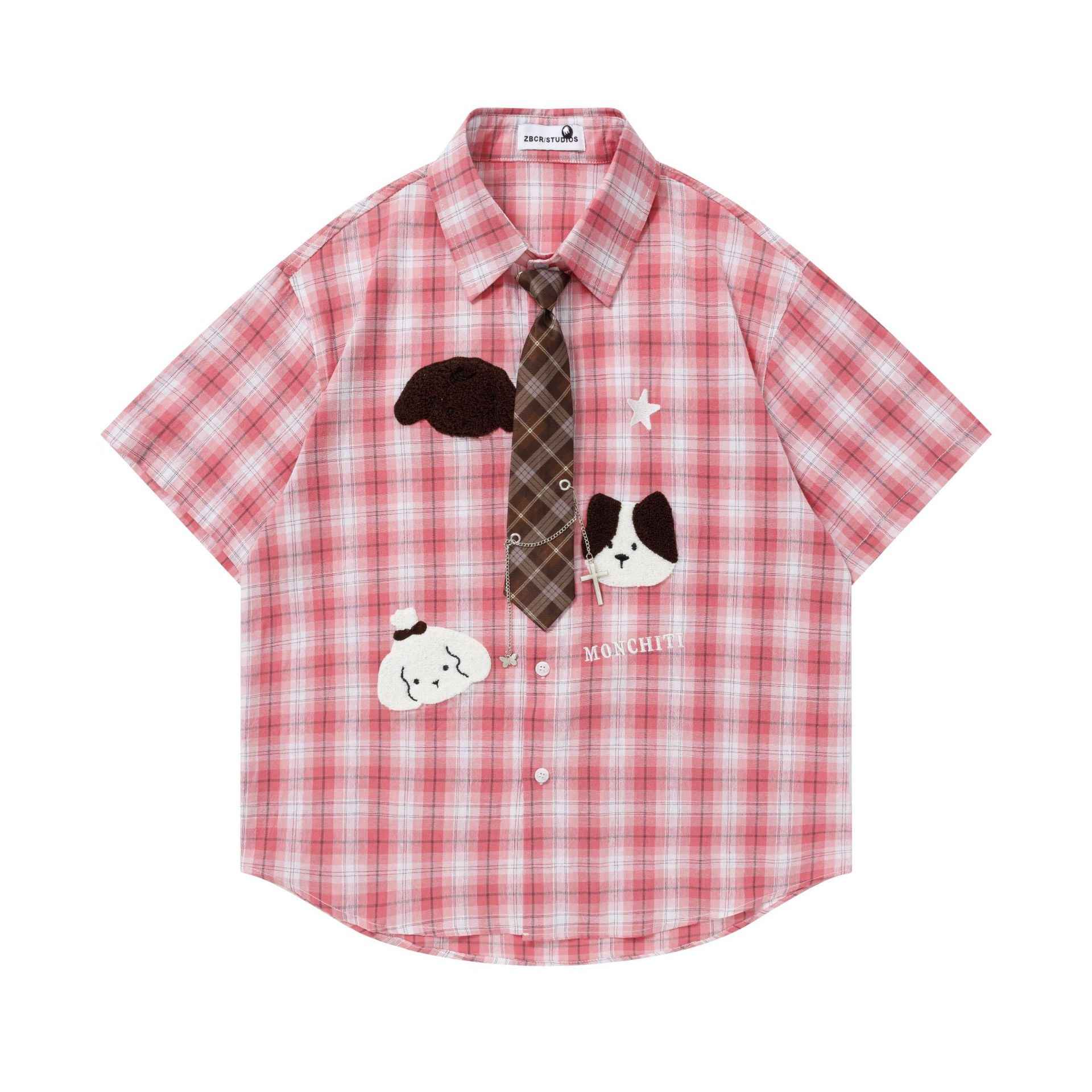 Cute Cartoon Printed Short Sleeve Shirt For Women | MuddyStock Originals
