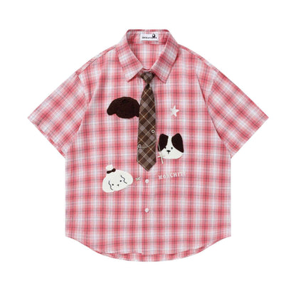 Cute Cartoon Printed Short Sleeve Shirt For Women | MuddyStock Originals