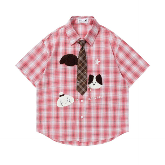 Cute Cartoon Printed Short Sleeve Shirt For Women | MuddyStock Originals