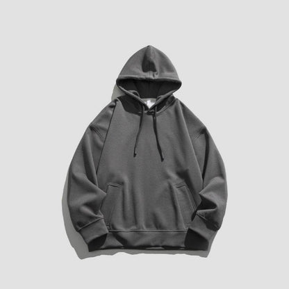 American Retro Loose Fleece Padded Hoodie For Men And Women Volcanic Ash MuddyStock