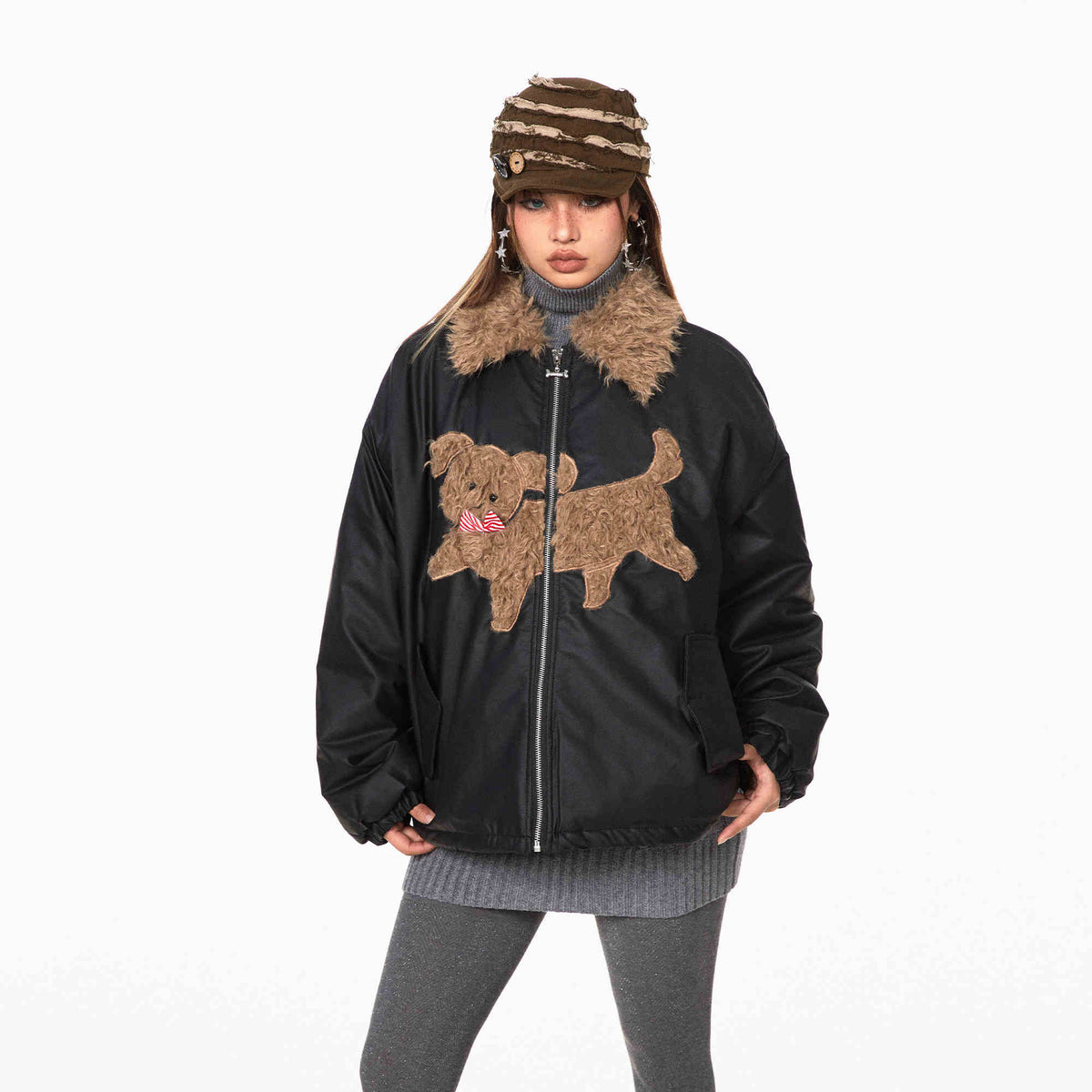 Loose Preppy Style Jacket For Women
