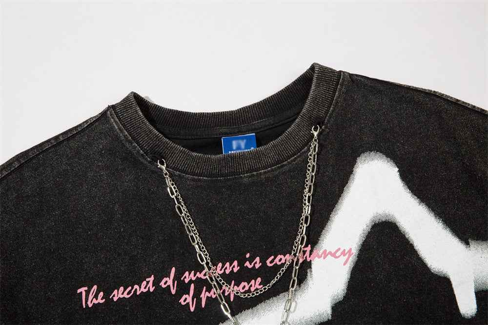 Five-pointed Star Design Loose T-shirt For Women MuddyStock