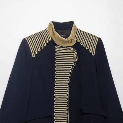 Military Parade Band Gold Braided Cropped Jacket All Products