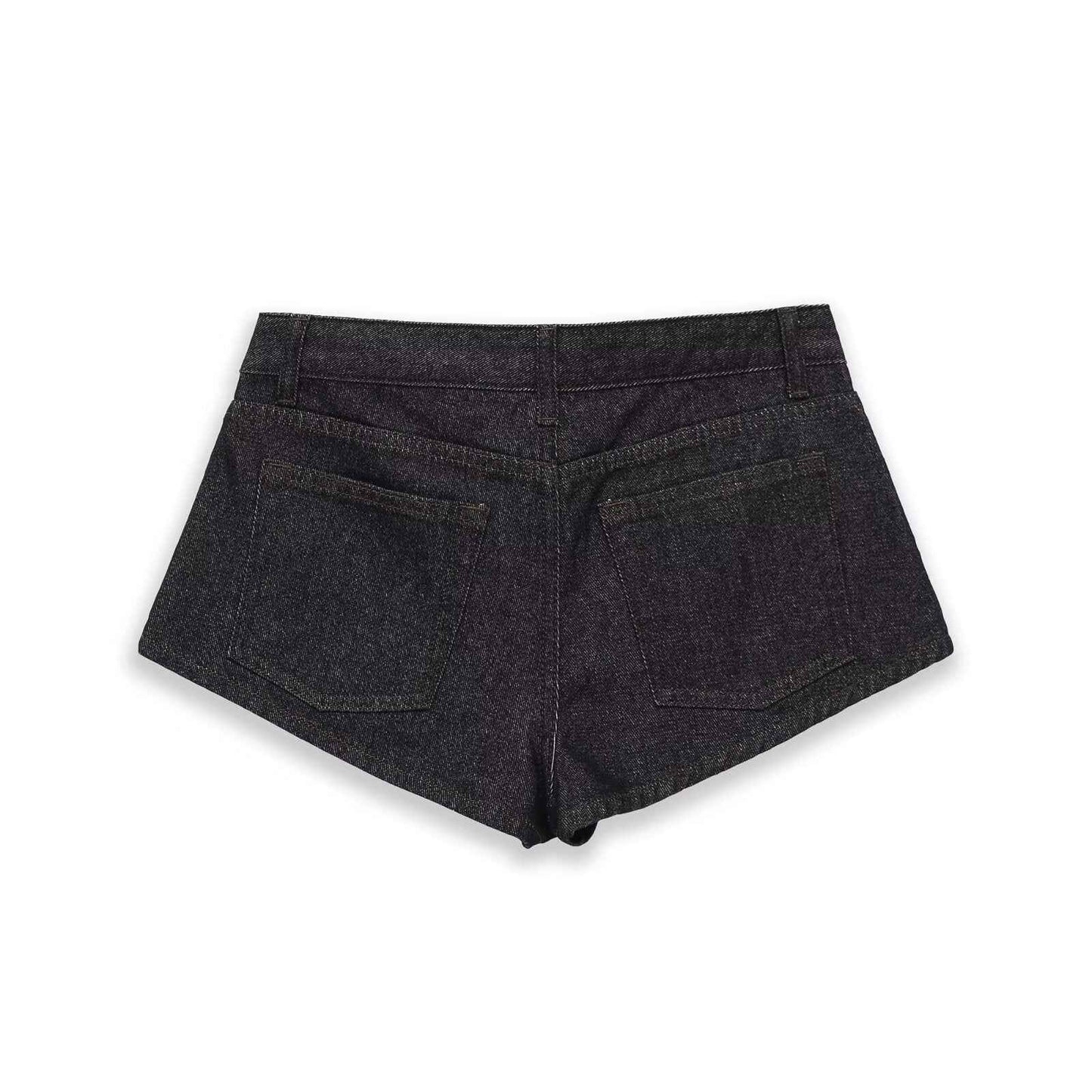 Retro style mini denim shorts for women | MuddyStock Originals