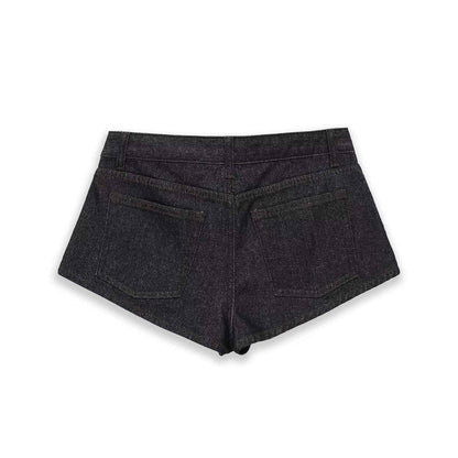 Retro style mini denim shorts for women | MuddyStock Originals