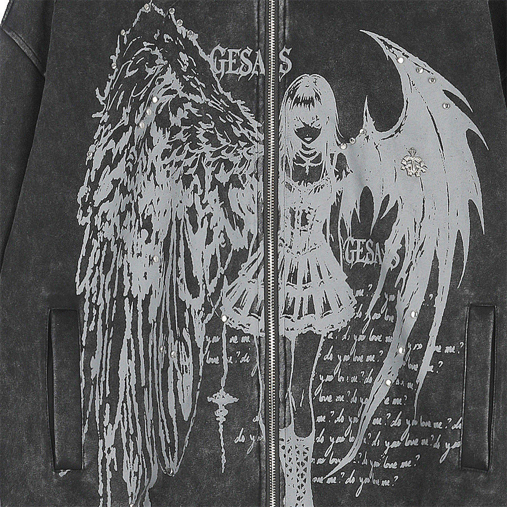 Angel made old hoodie for men and women | MuddyStock Originals