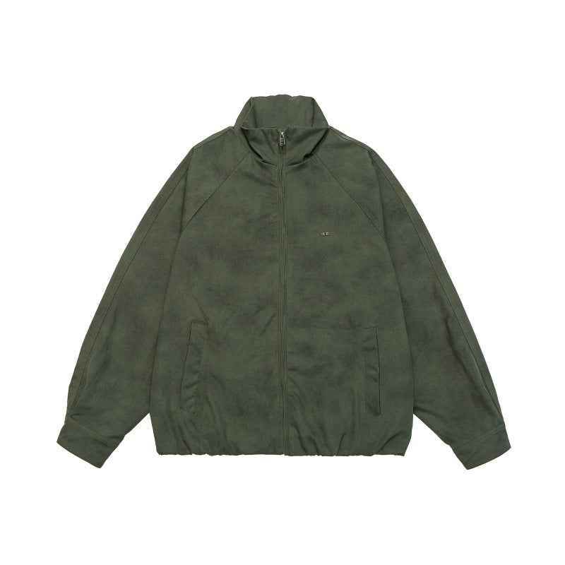Faded Loose Fit Stand Collar Jacket For Men | MuddyStock Originals MuddyStock