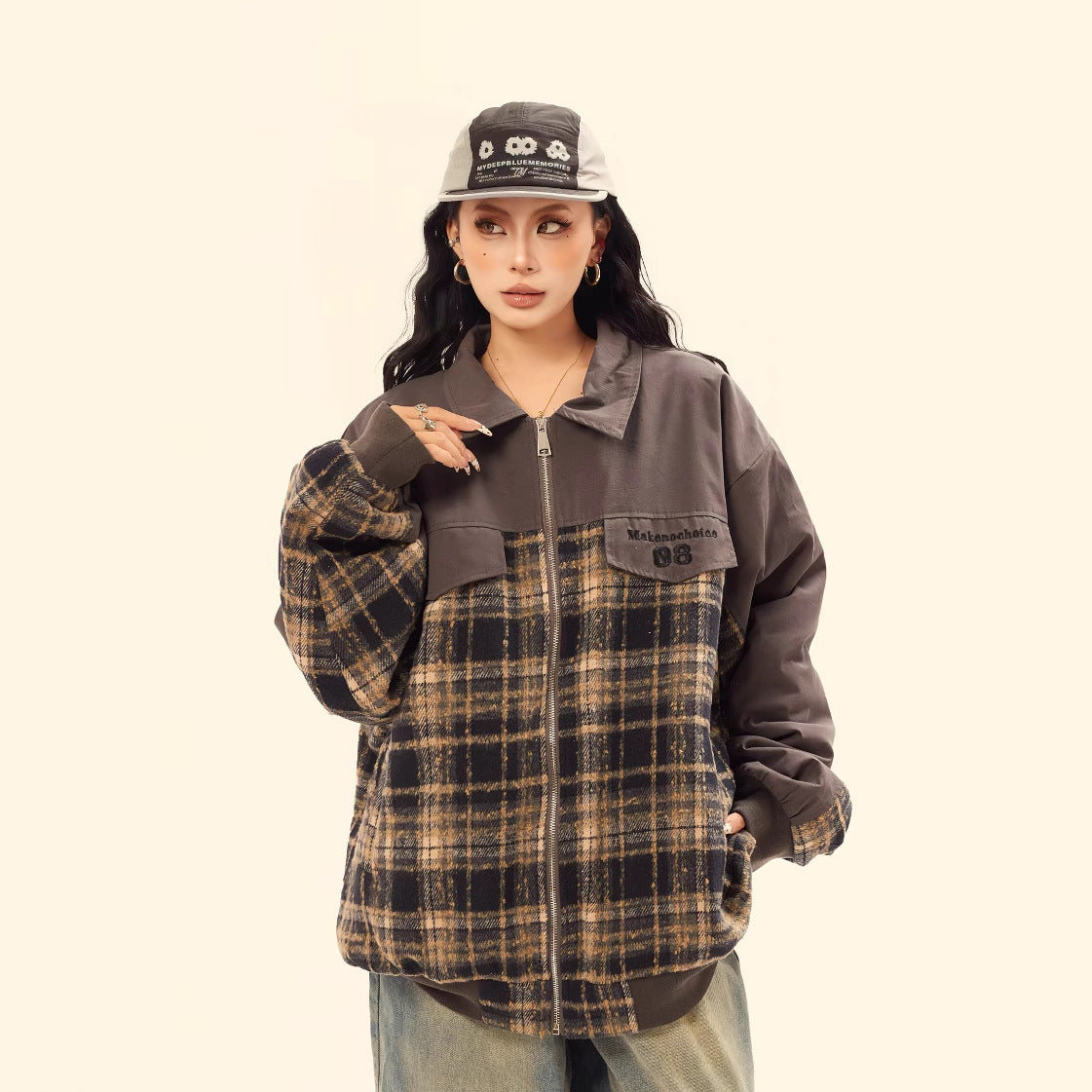 Checkered jacket for women | MuddyStock Originals