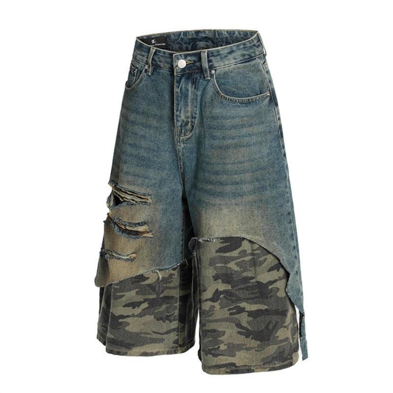 Camouflage patchwork Cropped Pants | MuddyStock Originals