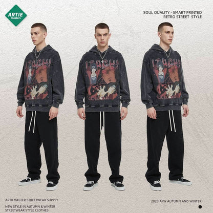 High Street Trendy Anime Shadow Print Men's Sweatshirt | MuddyStock Originals MuddyStock