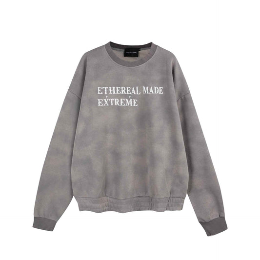 Vintage Letter Patchwork Embroidered Autumn Winter Sweatshirt For Women | MuddyStock Originals Gray MuddyStock