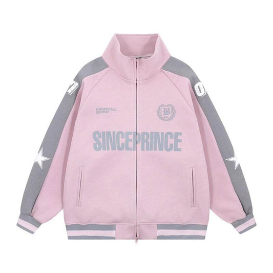Printed stand up collar zipper jacket for men and women | MuddyStock Originals MuddyStock
