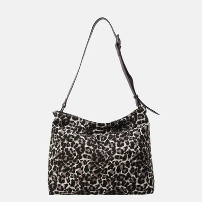Leopard Adjustable Strap Tote Bag Black One Size