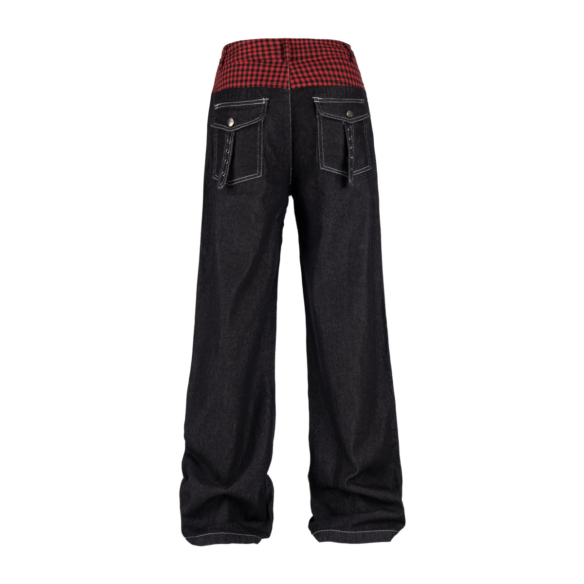 High street loose wide leg casual straight leg jeans for women | MuddyStock Originals