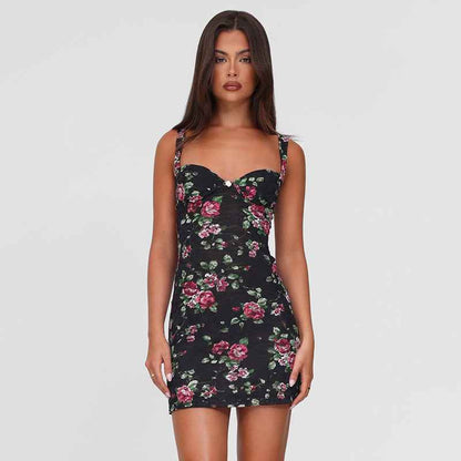 Lace flower dress | MuddyStock Originals Black MuddyStock