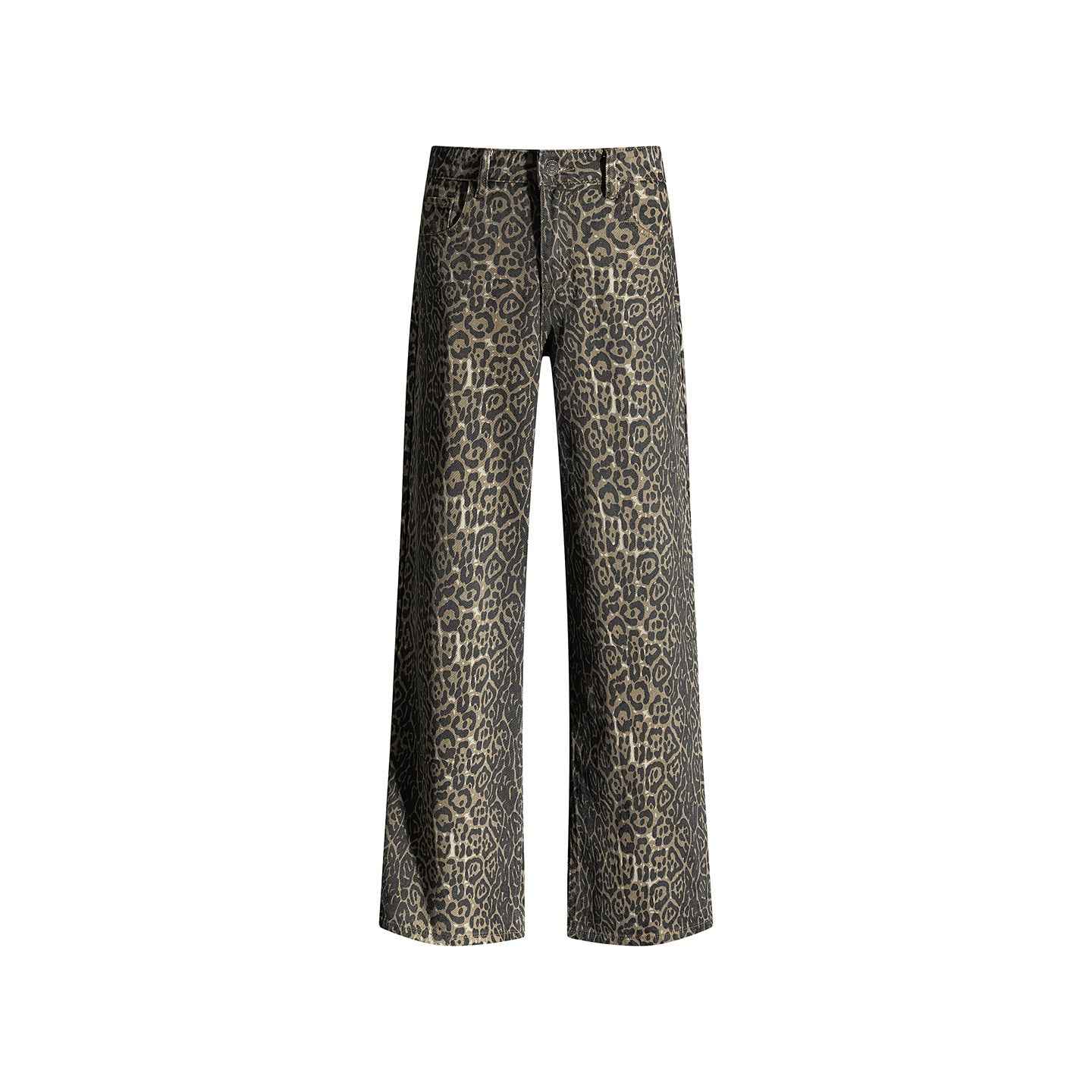 Casual Slimming Low Waist Loose Wide Leg Pants | MuddyStock Originals Leopard Print # Extended Length MuddyStock