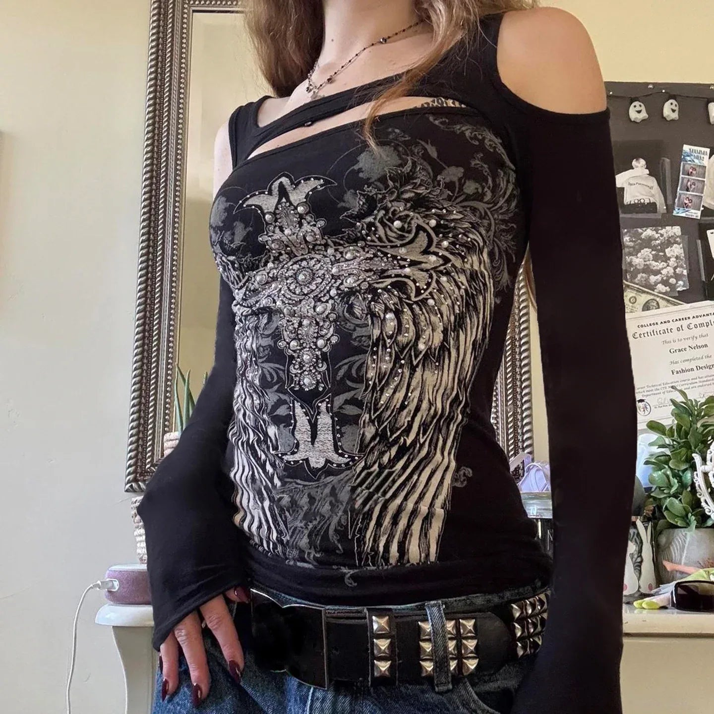 Wings printed long sleeved top for women | MuddyStock Originals eprolo