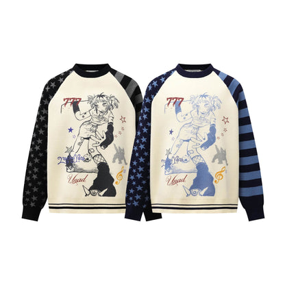 Vintage anime style sweater for women | MuddyStock Originals MuddyStock