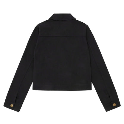 Leopard Print Zipper Lapel Workwear Jacket For Women | MuddyStock Originals