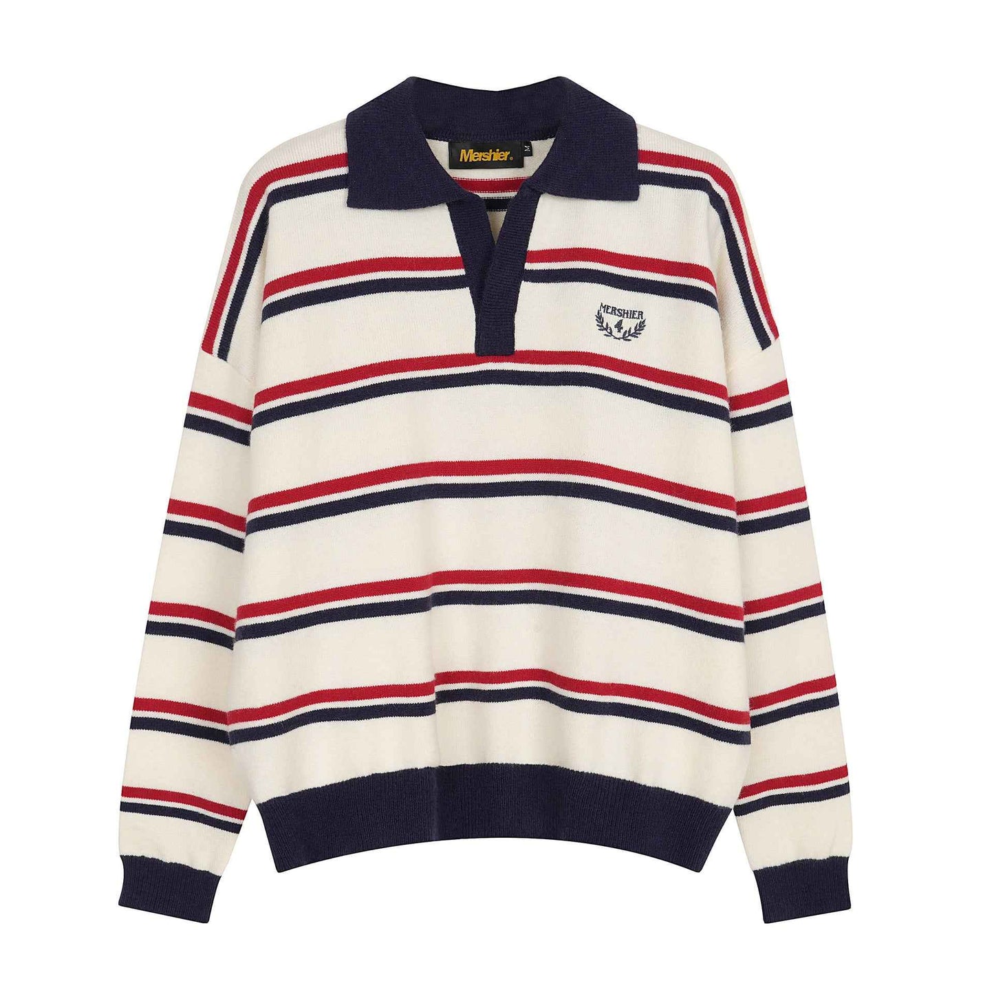 Striped knit sweater for men and women | MuddyStock Originals Cream White Stripe MuddyStock