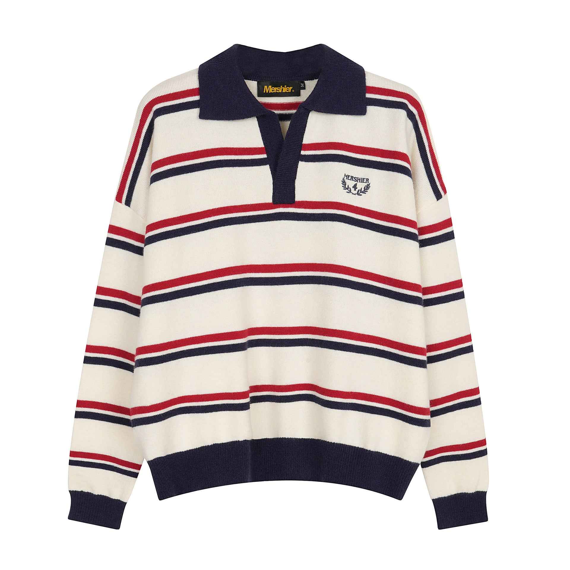 Striped knit sweater for men and women | MuddyStock Originals Cream White Stripe MuddyStock