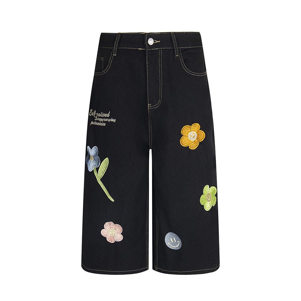 Washed Cropped Pants For Women | MuddyStock Originals Black