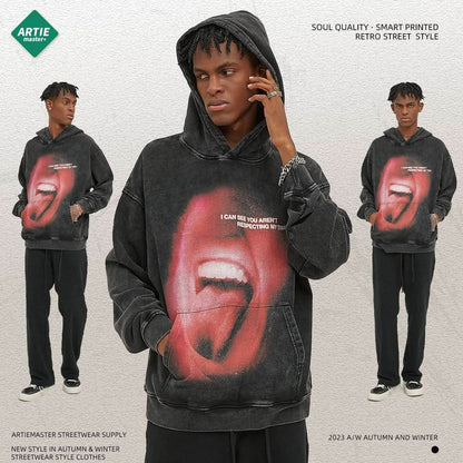 Distressed printed men's hoodie | MuddyStock Originals MuddyStock