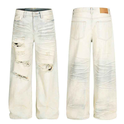 Dirty dyed ripped denim jeans for men | MuddyStock Originals