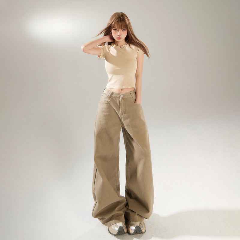 Women's Wide-Leg Loose Straight Floor-Length Pants | MuddyStock Originals MuddyStock