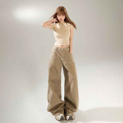 Women's Wide-Leg Loose Straight Floor-Length Pants | MuddyStock Originals MuddyStock