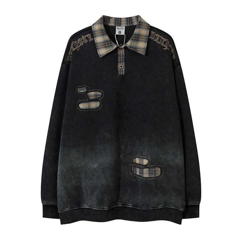 American Plaid Lapel Sweater For Men And Women MuddyStock