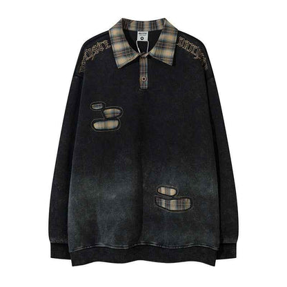 American Plaid Lapel Sweater For Men And Women MuddyStock