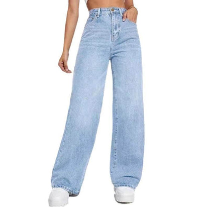 European And American Ladies Jeans For Women Baby blue MuddyStock