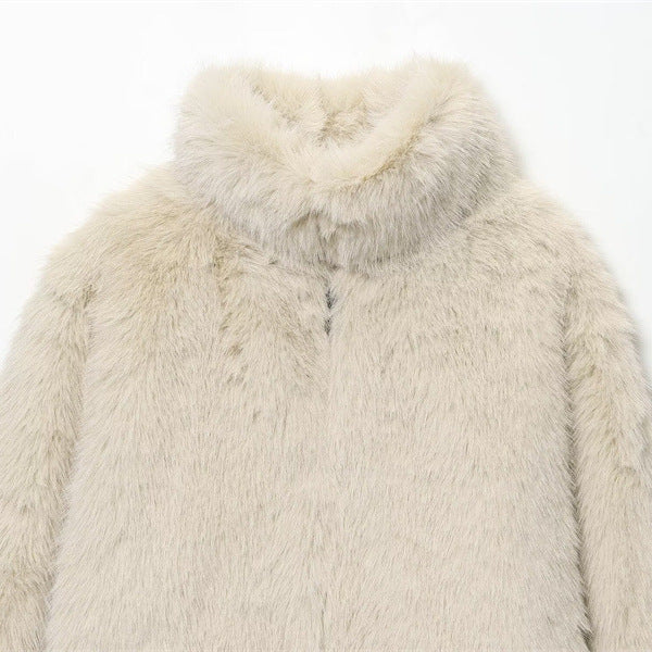 Artificial Fur Effect Short Coat Jacket All Products