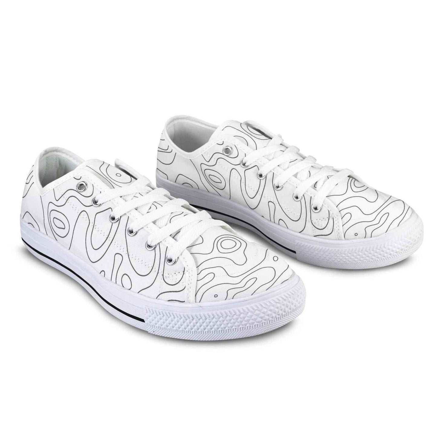 Seattle Low Top Men's Shoes With Abstract Design
